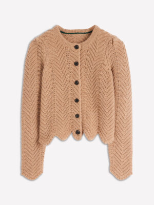Chunky Chevron Knitted Jacket