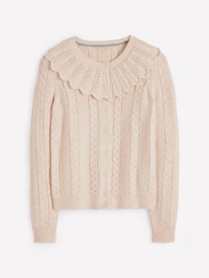 Soft, cozy, and super cute — that scalloped collar makes it extra special.