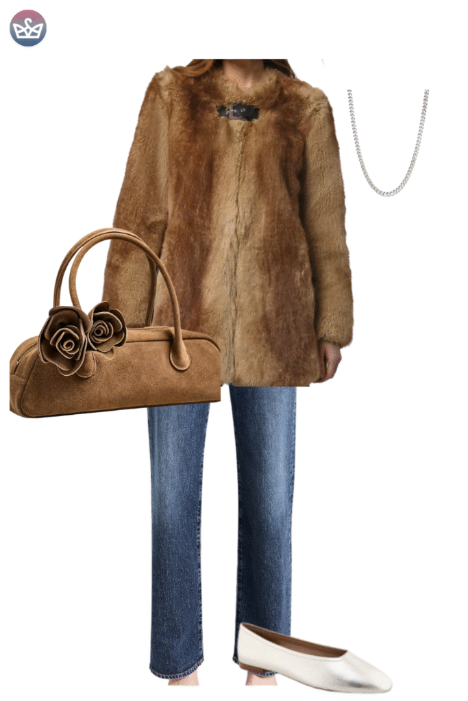 12 must have suede bags for fall that will elevate any outfit 3 adjust my crown A slouchy brown suede hobo bag accessorizing a cozy fall look with a teddy jacket and jeans