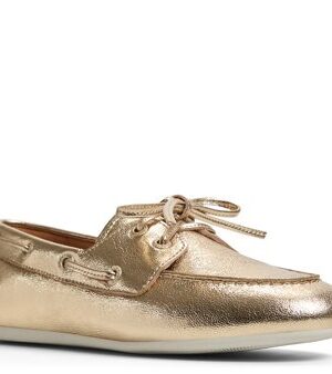 Boat shoe AND low profile AND metallic - checks a lot of boxes to make it EASY to wear