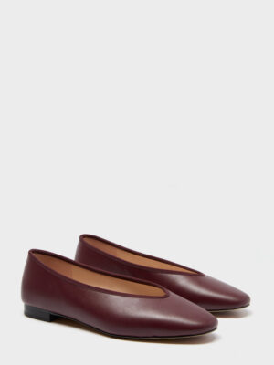 Tuckernuck Shoes Oxblood Leather Nina Flats