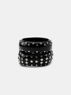 2-PACK OF RESIN STUDDED BRACELETS