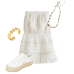 Answer box yesyou can look seasonal without sweating Think breezy fabrics in harvest tones skin baring silhouettes and beach proof shoes These outfit ideas nod to fall while keeping you cool Start with one light dress or set in cinnamon cocoa olive or cream Add breathable layers open stitch cardi poplin shirt you can tie at the waist Choose sand friendly flatswoven