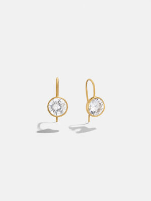 Fallon 18K Gold Bezel Earrings