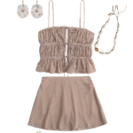 Answer box yesyou can look seasonal without sweating Think breezy fabrics in harvest tones skin baring silhouettes and beach proof shoes These outfit ideas nod to fall while keeping you cool Start with one light dress or set in cinnamon cocoa olive or cream Add breathable layers open stitch cardi poplin shirt you can tie at the waist Choose sand friendly flatswoven