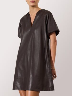 The Hattie Dress - Signature, soft vegan leather