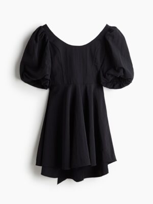 Balloon-Sleeved Dress