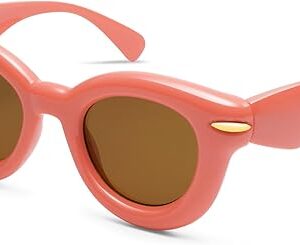 Chunky Retro Sunglasses. The bold coral color makes them a true statement accessory.