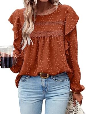 PRETTYGARDEN Women's Long Sleeve Blouses