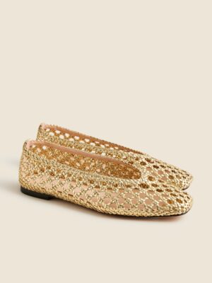 Quinn handwoven ballet flats in metallic leather - Top rated