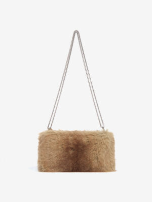Fiona bag - Mink faux fur bag with adjustable chain.