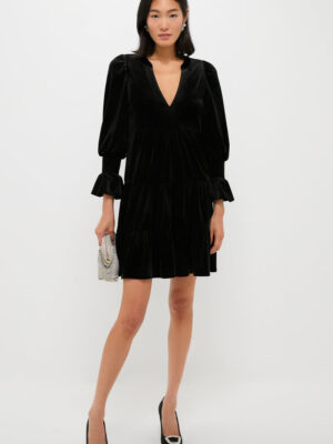 Pomander Place Black Velvet Kenzo Dress