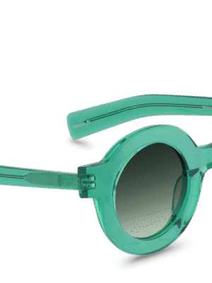 Doyers St Green Sunglasses. Such a fantastic statement piece due to their unique, artistic shape and commitment to sustainable material.