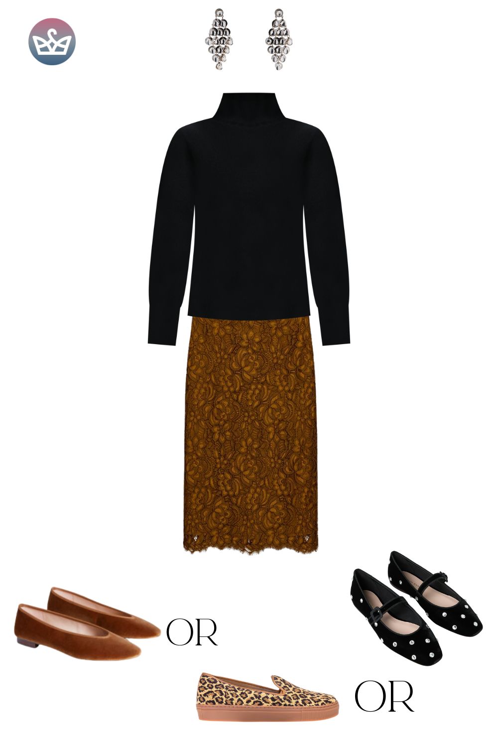 Options to use a cozy hangout staple for simple party outfits shop your closet first I mean it Pull out every skirt every interesting pant every piece that makes you feel something Think metallic jeans iridescent pants and skirts Try them with your mvp that you probably already own a black turtleneck Yes that one