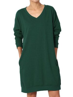 Gray sweatshirt but make it a dress.