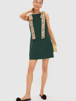 Tuckernuck Garden Scrollwork Jacquard Bow Rosie Dress