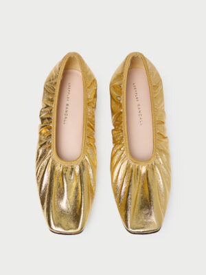 Tove Gold Leather Ballet Flat