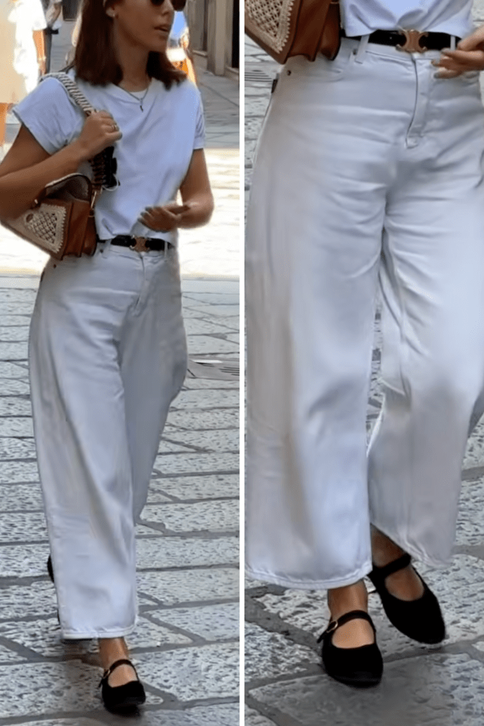 White summer outfits are perfect for weekend errands because they make ordinary clothes look lighter cleaner and more intentional The problem is not that most women do not have enough clothes The problem is that casual outfits can feel forgettable fast A white skirt can suddenly feel too precious white jeans can feel flat and
