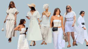 I just went to a luncheon and a friend had on a white dress with raffia flats and she looked so gorgeous hi lm  I was reminded of the enduring power of an all white look White summer outfits can be incredibly strong for date night and dinner out because they feel fresh striking and