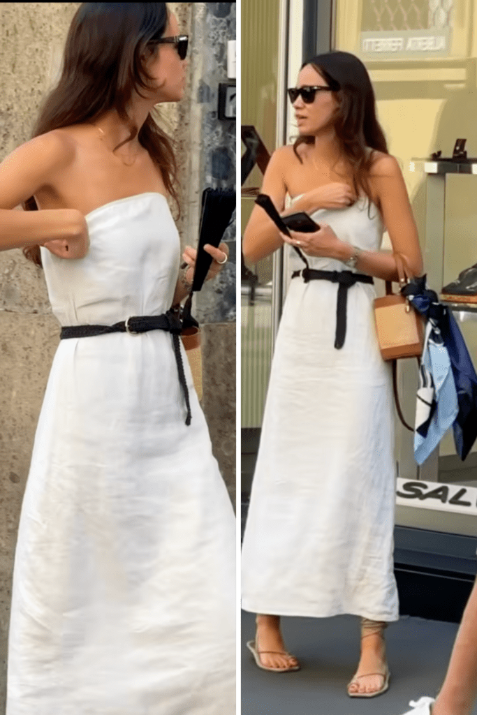 I just went to a luncheon and a friend had on a white dress with raffia flats and she looked so gorgeous hi lm  I was reminded of the enduring power of an all white look White summer outfits can be incredibly strong for date night and dinner out because they feel fresh striking and