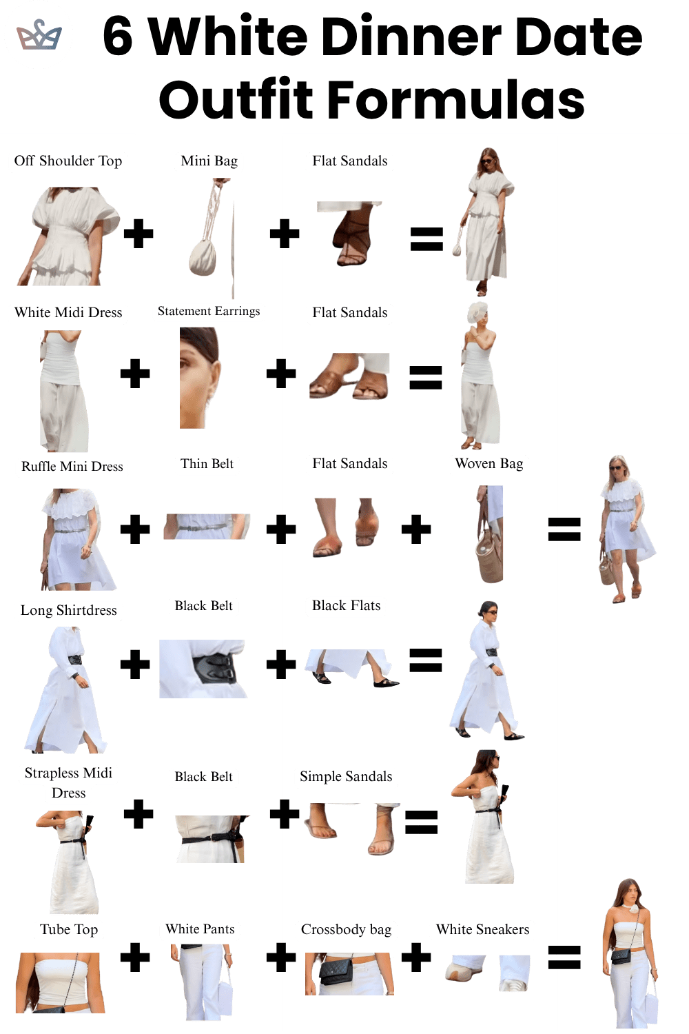 I just went to a luncheon and a friend had on a white dress with raffia flats and she looked so gorgeous hi lm  I was reminded of the enduring power of an all white look White summer outfits can be incredibly strong for date night and dinner out because they feel fresh striking and