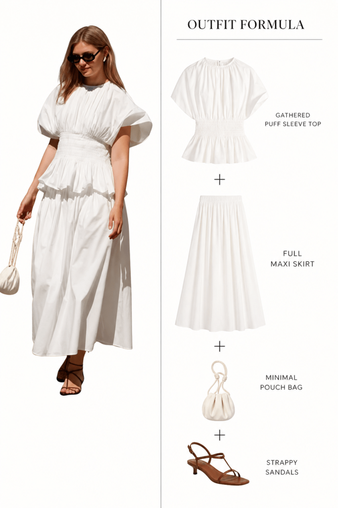 Brunch outfits should feel easy charming and slightly more thoughtful than whatever you wear to run through a drive thru The same goes for farmers market style You want something that feels pretty in daylight comfortable enough to move in and polished enough that you do not feel half dressed when you meet someone you know White