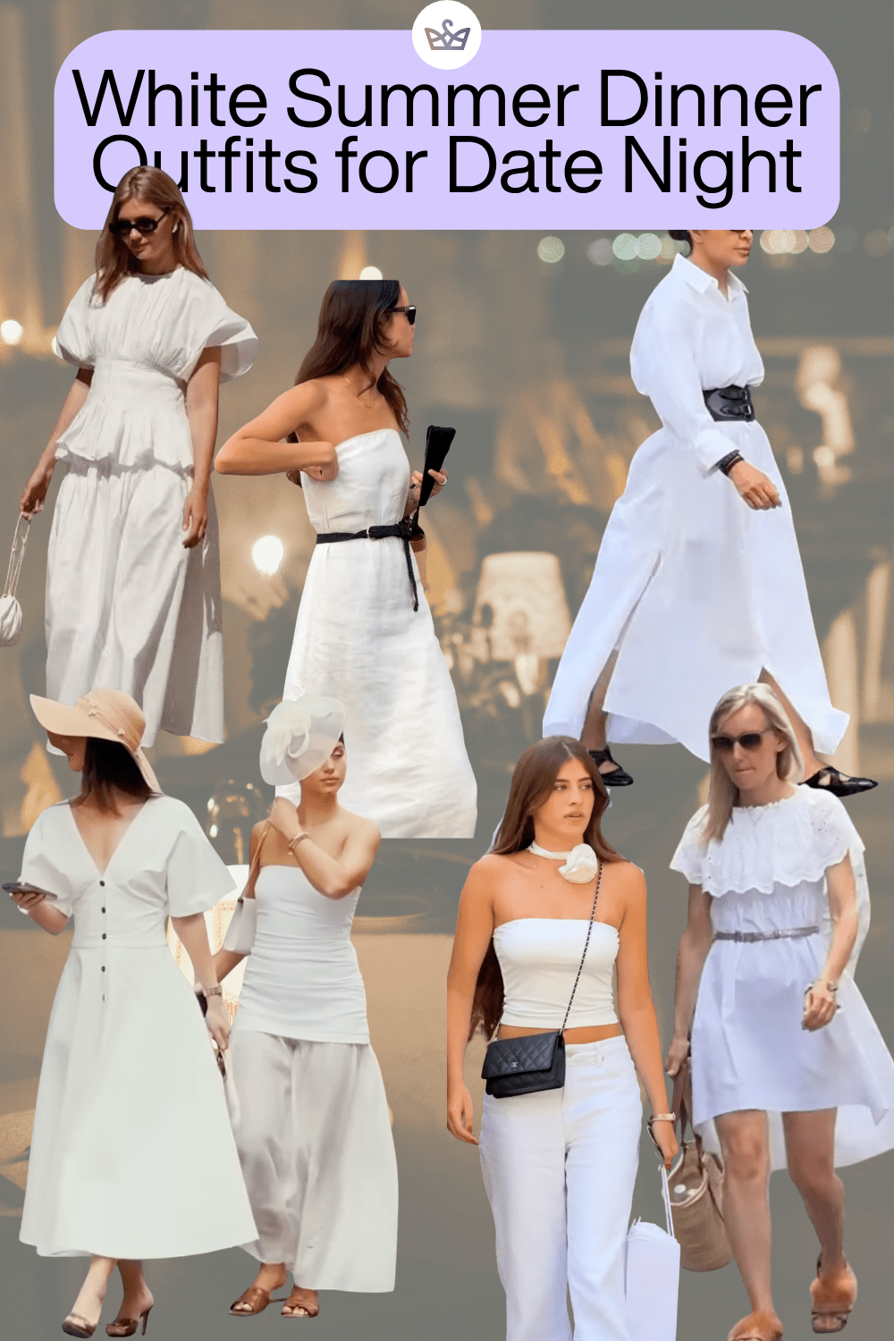 I just went to a luncheon and a friend had on a white dress with raffia flats and she looked so gorgeous hi lm  I was reminded of the enduring power of an all white look White summer outfits can be incredibly strong for date night and dinner out because they feel fresh striking and