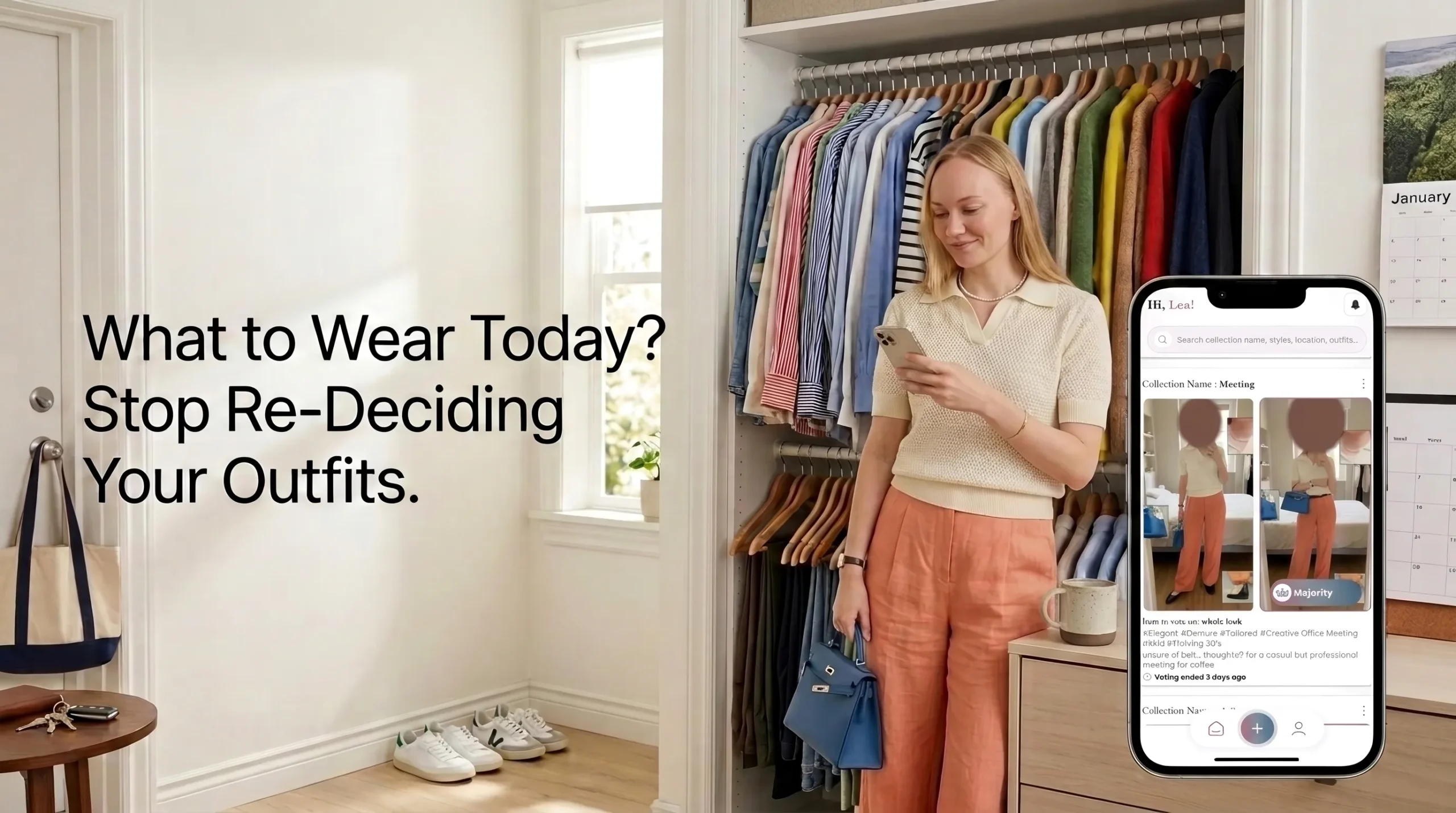 Adjust my crown wardrobe app make getting dressed feel like yes  try the app free no more nothing to wear days Side by side outfit selfies are never wrong Dressing well has never been this easy Adjust my crown is a wardrobe app designed to help you decide what to wear using what you already own Unlike traditional