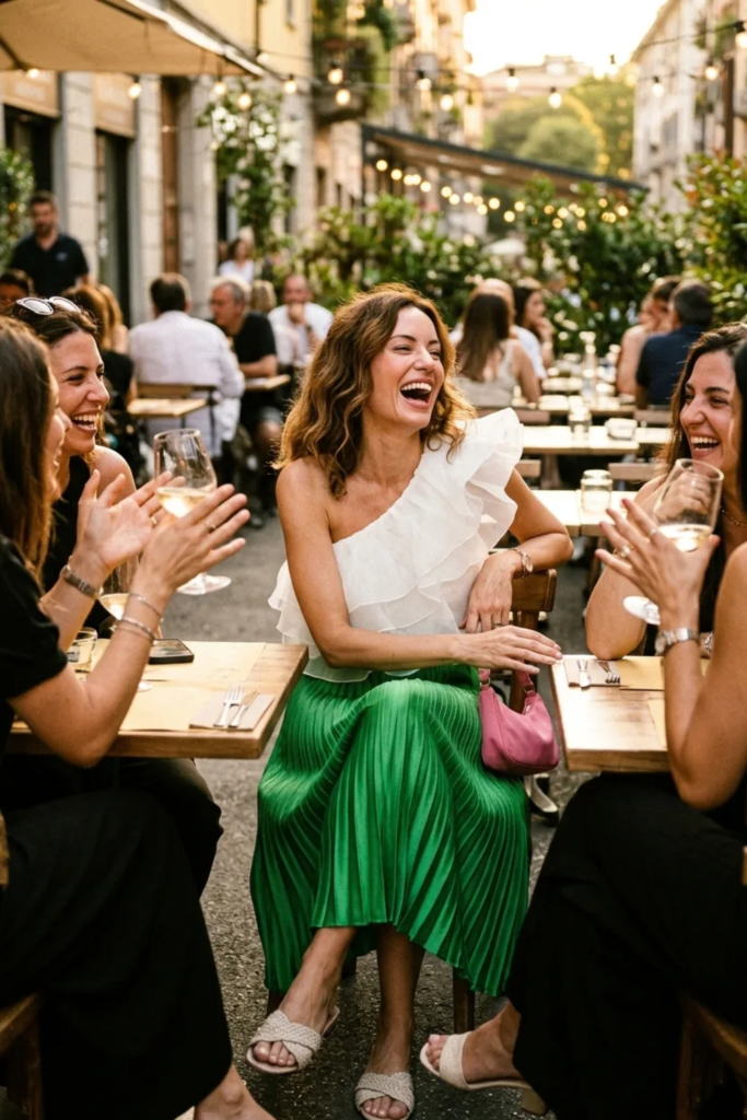 The best outfit days are when you forget what you are wearing there is a particular kind of peace that comes from wearing the right outfit Not the newest outfit Not the most expensive outfit Not the outfit that announces itself before you do Just the right one You are at dinner with your friends