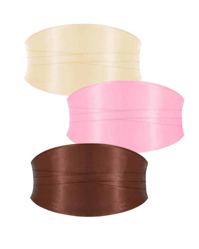 Three satin ribbon rolls in cream pink and brown colors Tldr yes you can repeat a winter wedding guest dress In one poll 71 of adults said they wouldnt notice The more of the same guests the more you change Swap the belt shoes and earrings and top your winter wedding guest outfit with velvet or satin Poll two looks crown the winner and note  adjust my crown
