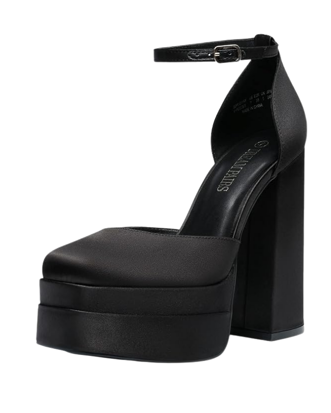 Black platform sandal with a chunky block heel and ankle strap shown in profile Tldr yes you can repeat a winter wedding guest dress In one poll 71 of adults said they wouldnt notice The more of the same guests the more you change Swap the belt shoes and earrings and top your winter wedding guest outfit with velvet or satin Poll two looks crown the winner and note  adjust my crown